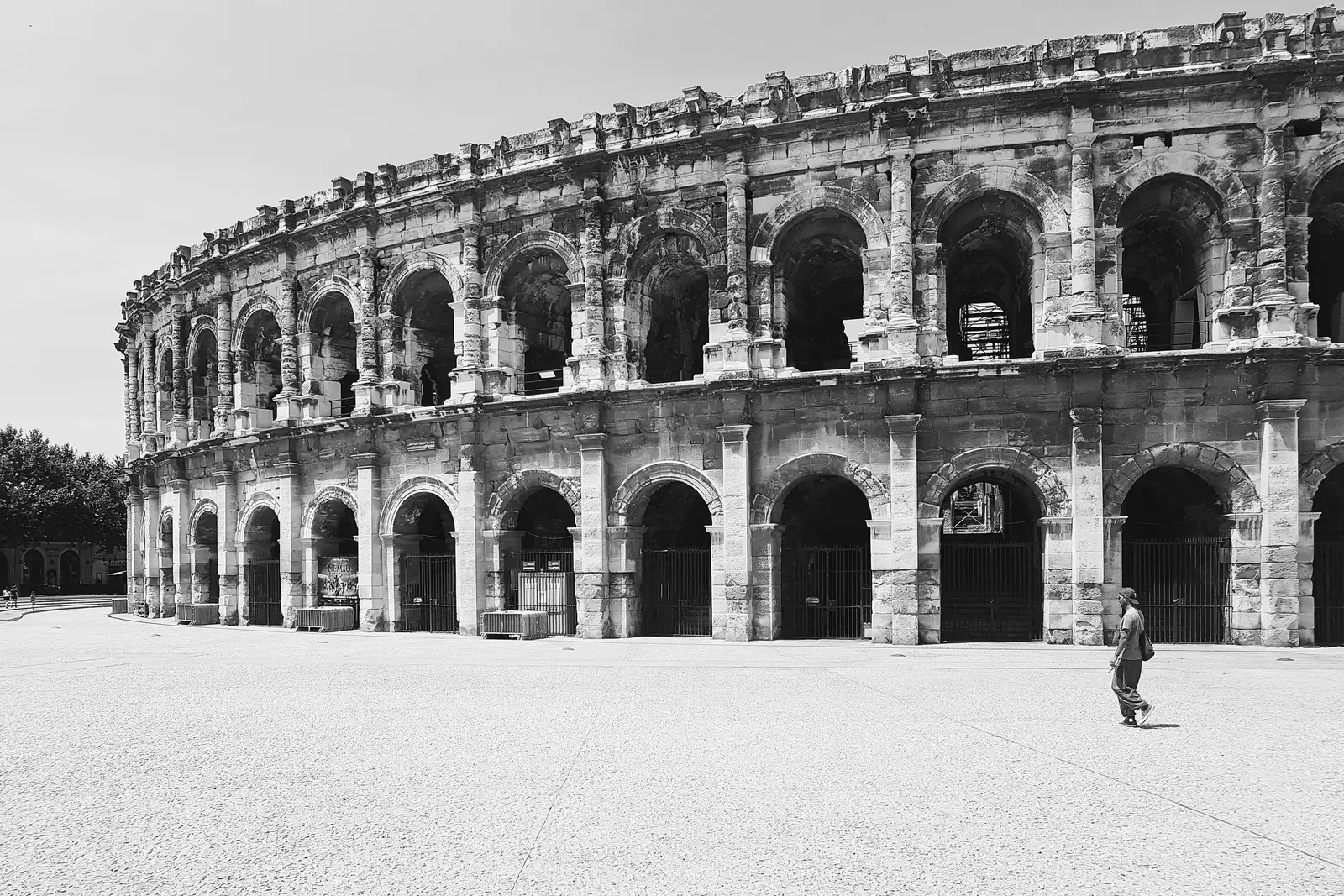 Les arènes de Nîmes, à 300 mètres de la bodega