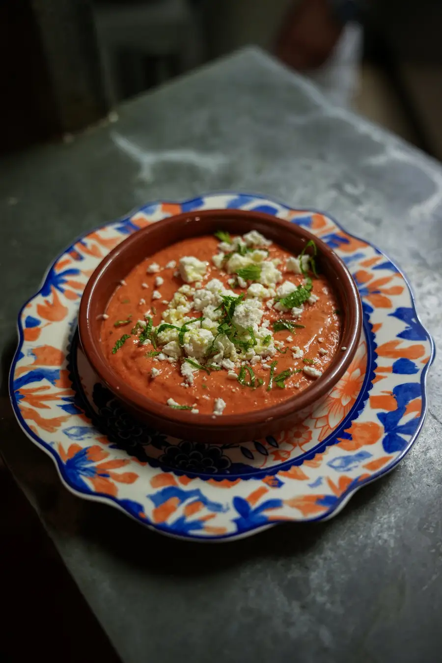 Poivronnade, feta et herbes